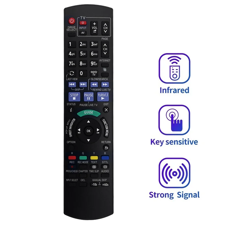 

High Quality-Replace N2QAYB000755 Remote Control For Panasonic DMRBWT720 DMR-BWT730 DMRBWT820 DMR-BWT820GL DMRB-WT835GL Durable