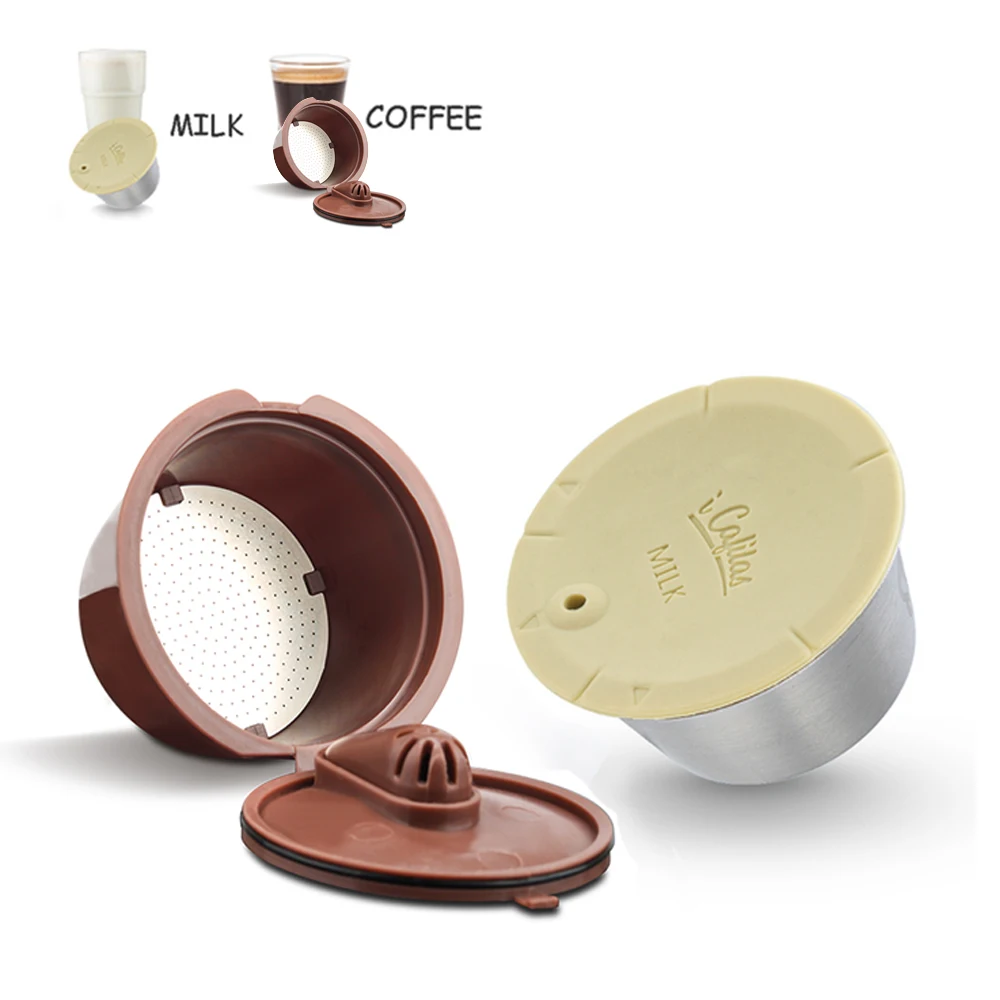 Kaffeekapsel für Dolce Gusto Mini Me wiederverwendbare Kaffeekapsel Piccolo XS Pods Edelstahl Crema Filter icafilas