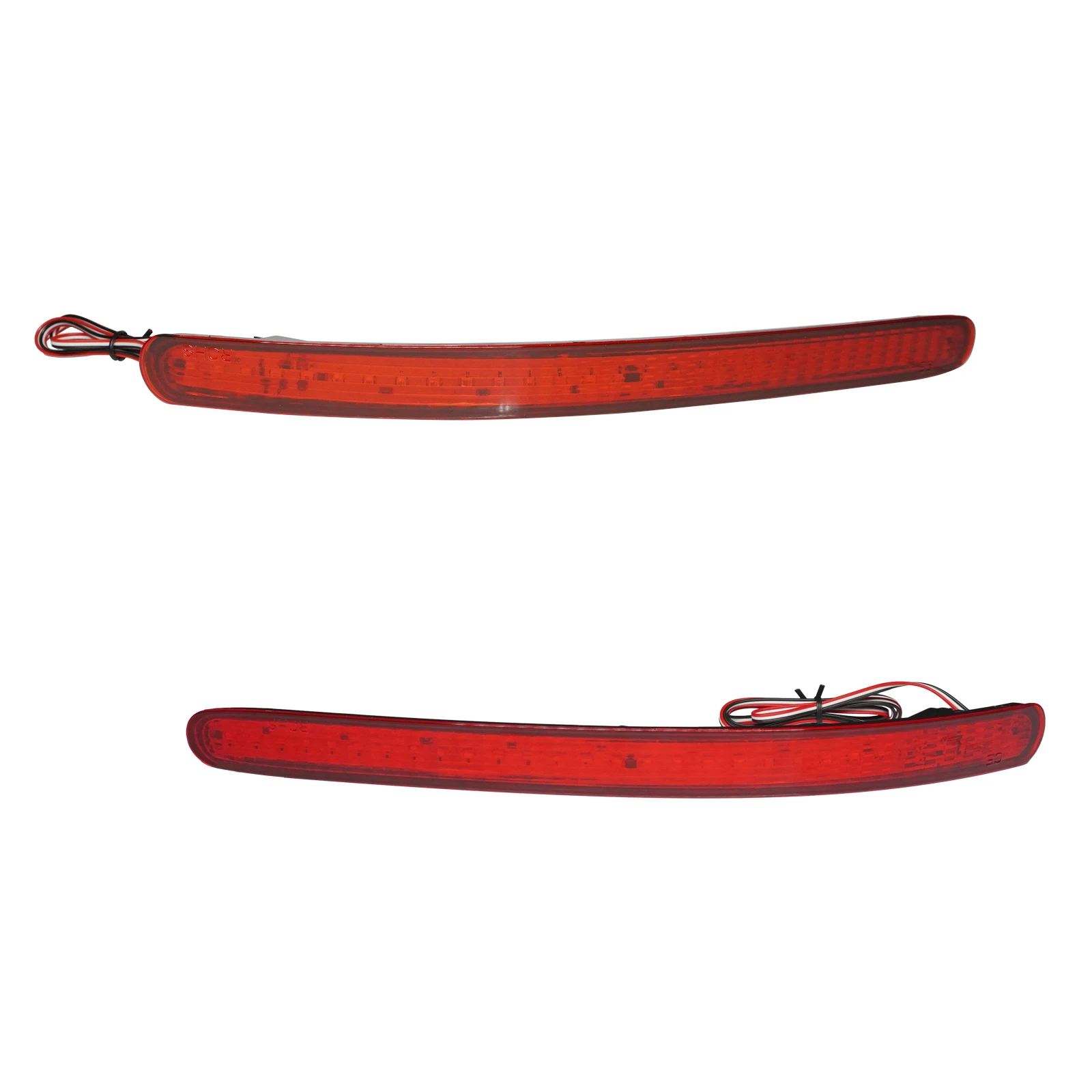 L+R Rear Bumper Reflector LED Stop Brake Light For 02-10 VW Touareg 7L6 7L7 7LA