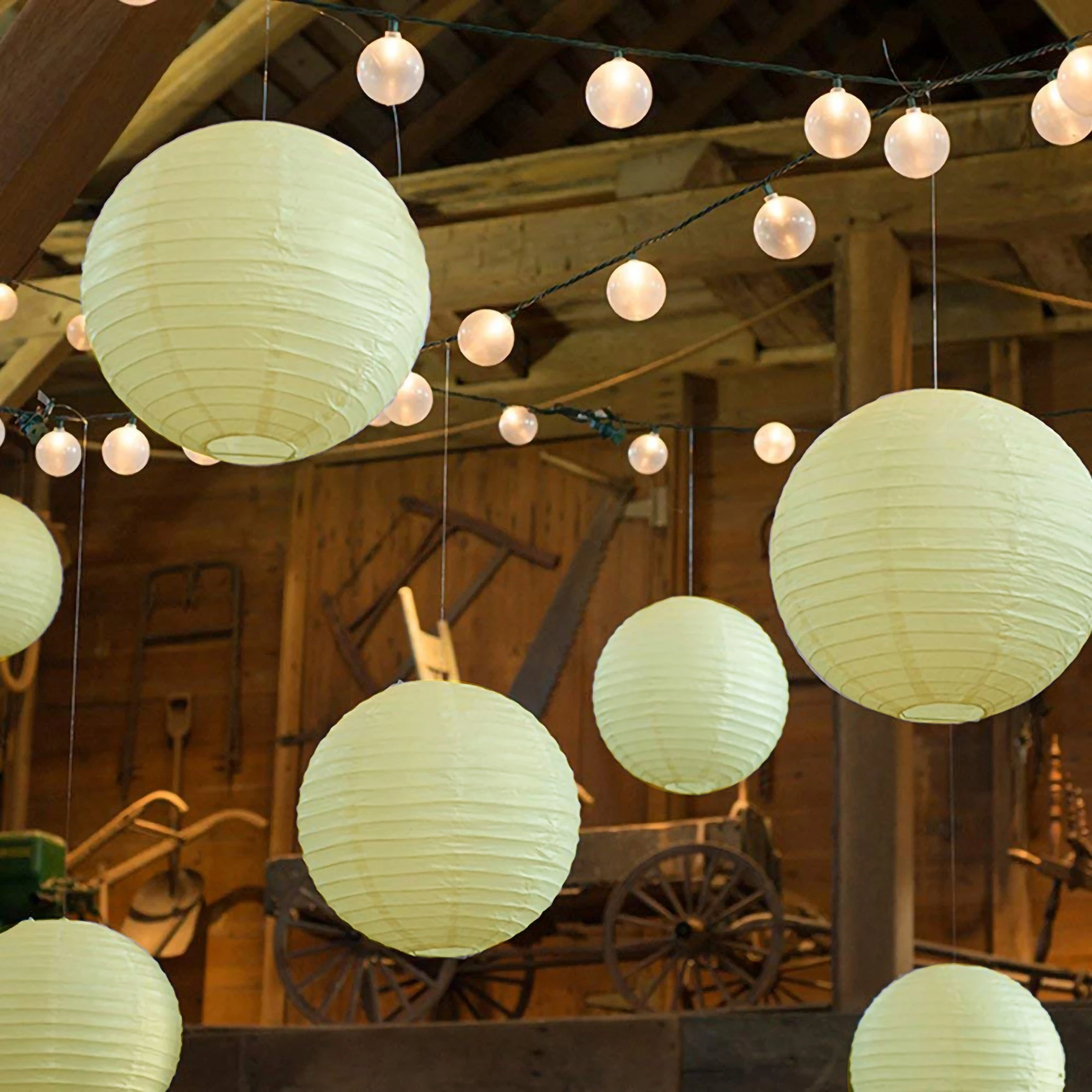 X11AA 1 x Chinese Japanese Paper Lantern Lampshade for Party Wedding, 50cm(20") Creamy-white