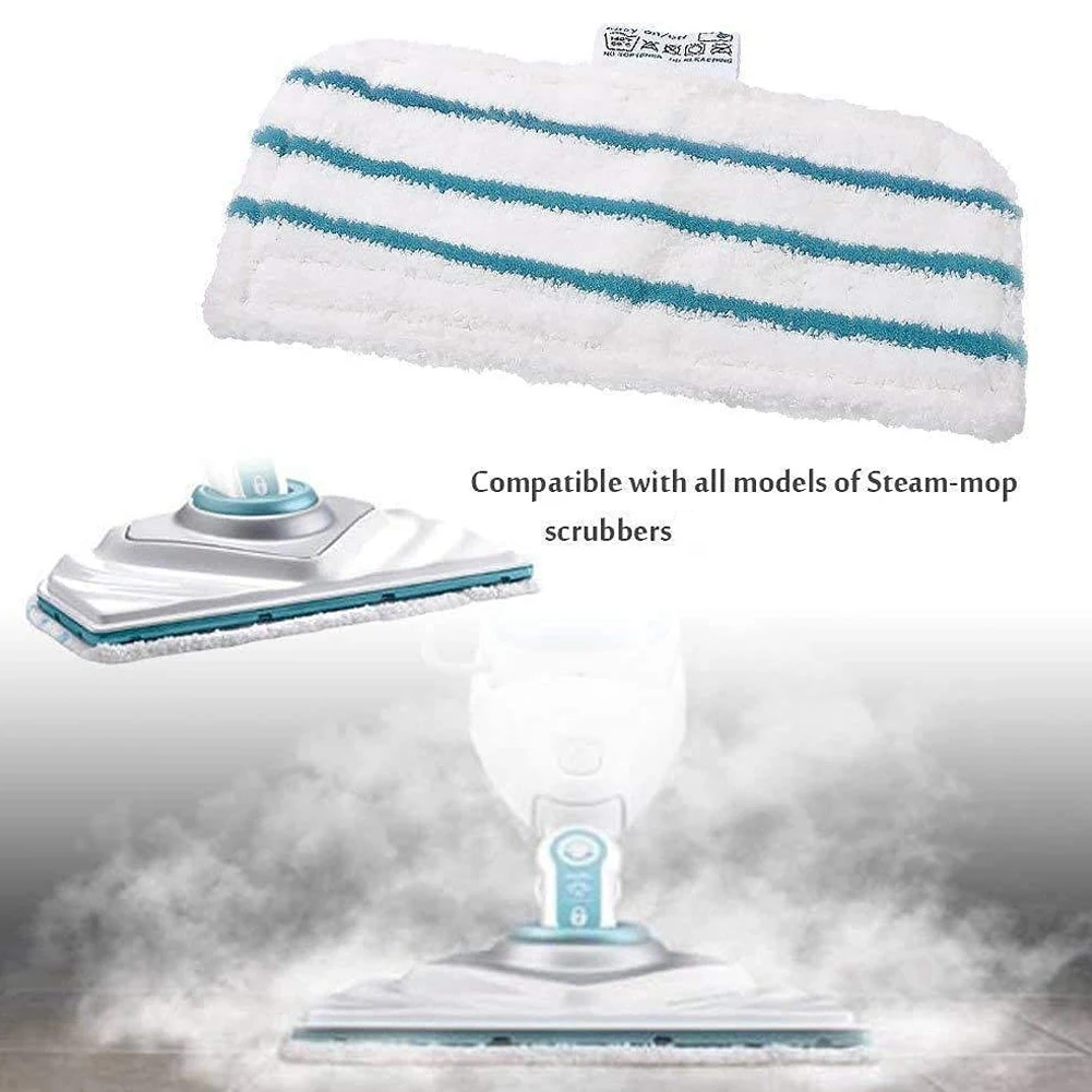 Washable Microfiber Steam-Mop Cleaning Pads Compatible for All Black+ Steam Mops, SM1600, SM1610, SM1620 5 Pack