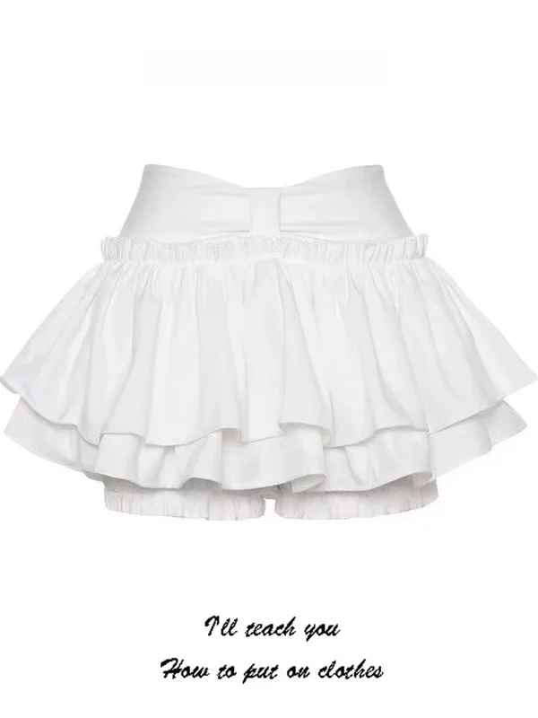 Red Ballet Style Half Skirt Women's Summer Pure Desire Fluffy Cake Skirt Small Size Spicy Girl A-Line Ultra-Short Skirt