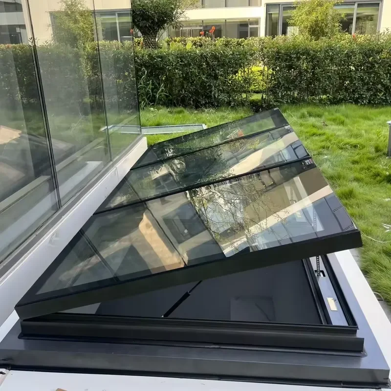 Factory Direct Residential Villa Solar Electric Aluminum Skylight Waterproof Roof Window Glass Roof Window Skylight