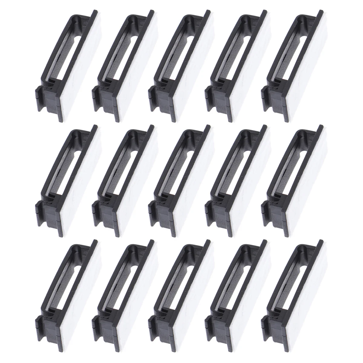 

50pcs Cable Ties Holder Wire Fixer Adhesive Back Cord Management Wrap Organizer Clamps Fasteners Black Adjustable Lock