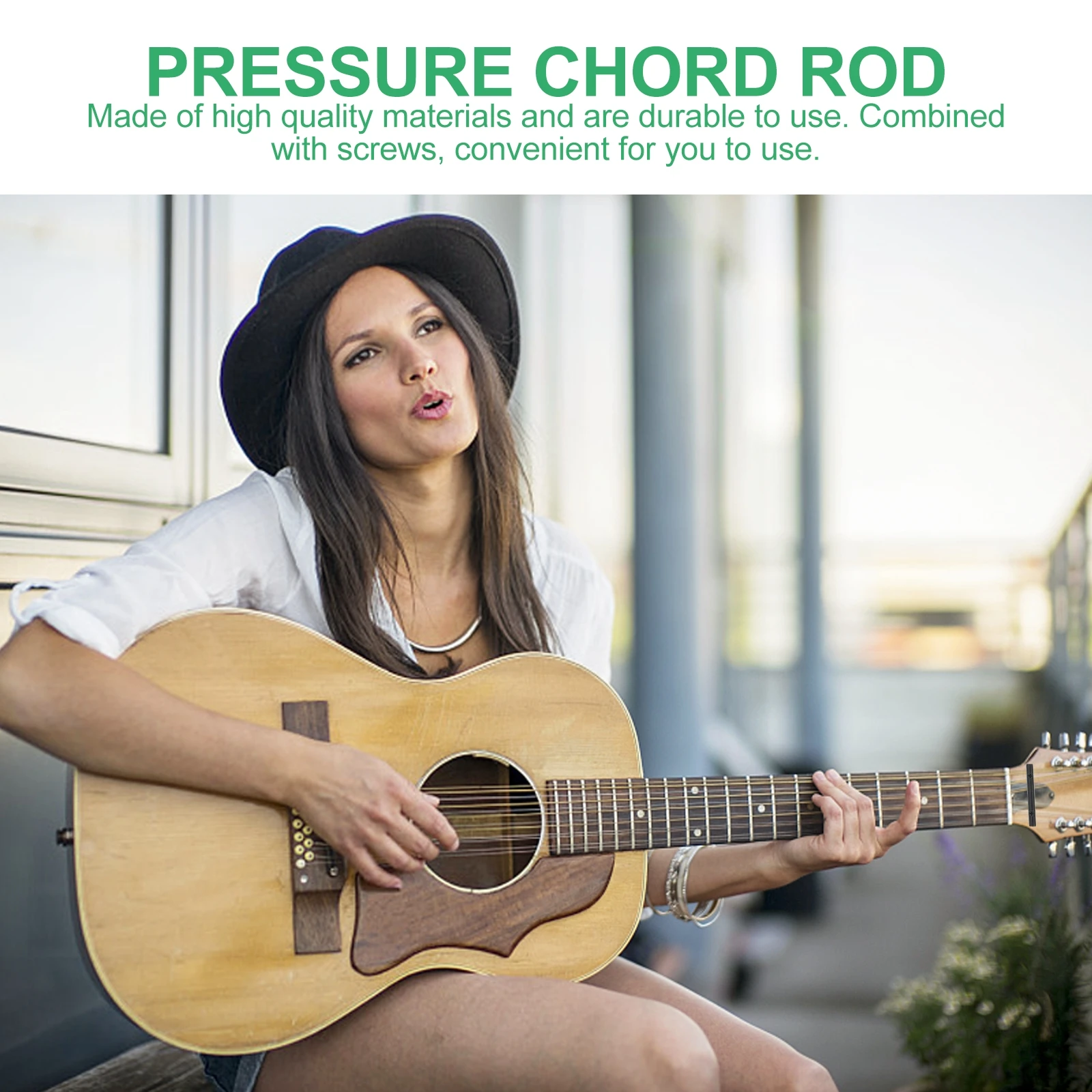

3 Sets Zinc Alloy String Retaining Rods Electric Guitar Pressure Chord Tool Durable Lightweight Mini Chord Stick Stable String