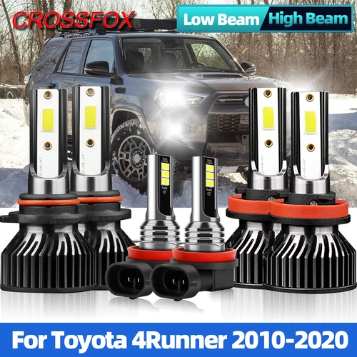 Imagen 1 del producto Bombillas de faro LED H11 para coche, 90W, 12000LM, 6000K, Chip CSP, 2010-2014 4runner para Toyota, 2015, 2016, 2017, 2018, 2019, 2020