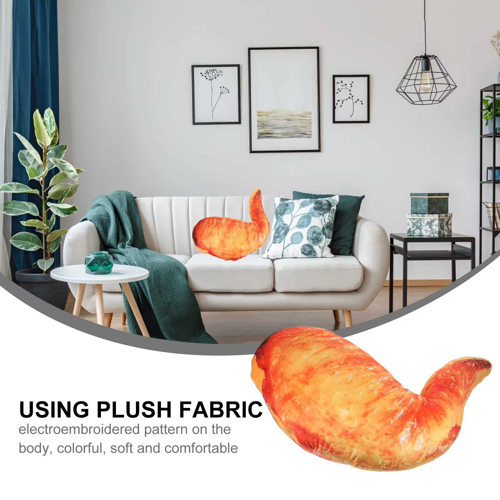 Cuscino da tiro con ala di pollo, morbido e confortevole, per divano letto, ufficio, lettura, guardare cibo, cuscino con ala di pollo