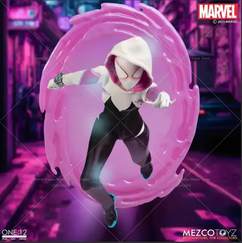 MEZCO Ants 1/12 Scale Marvel Spiderman Parallel Space Ghost Spider Gwen Sci- Fi Comic 6-inch Full Set Girl Action Figure Soldier