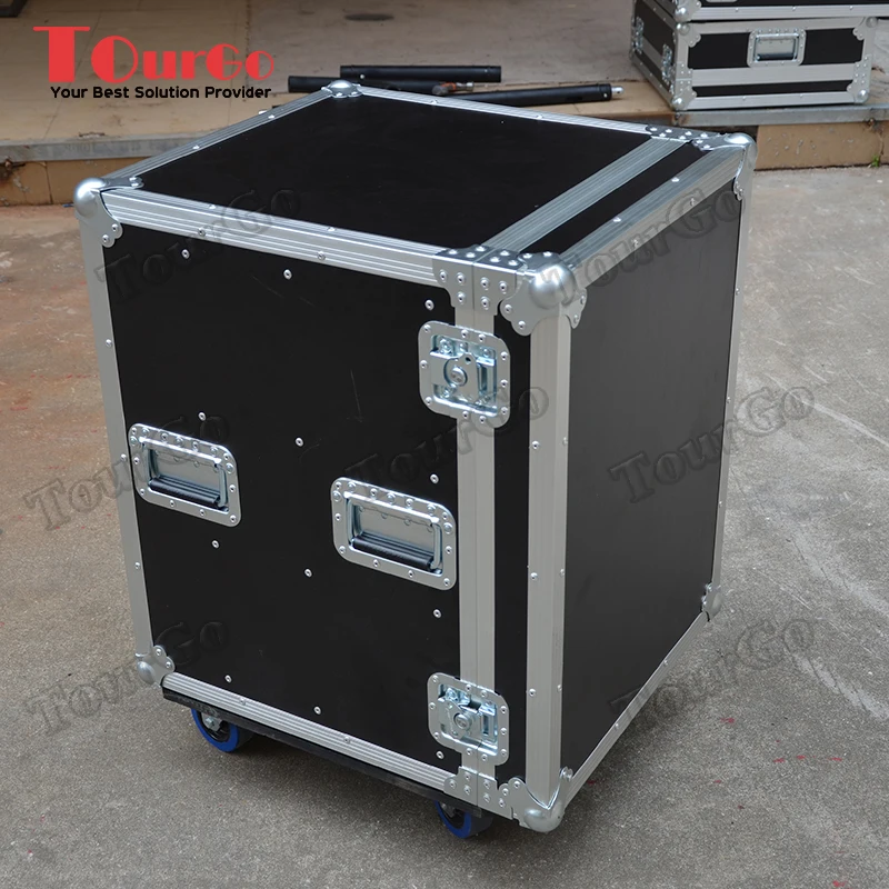 TourGo Custom 12U Rack Storage Flight Cases With Wheels