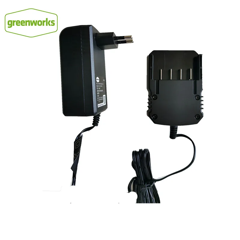 

Greenworks G24 Mower Battery Charger 24 V Rubber Feet Wall Mounted Installation Design Full Stop