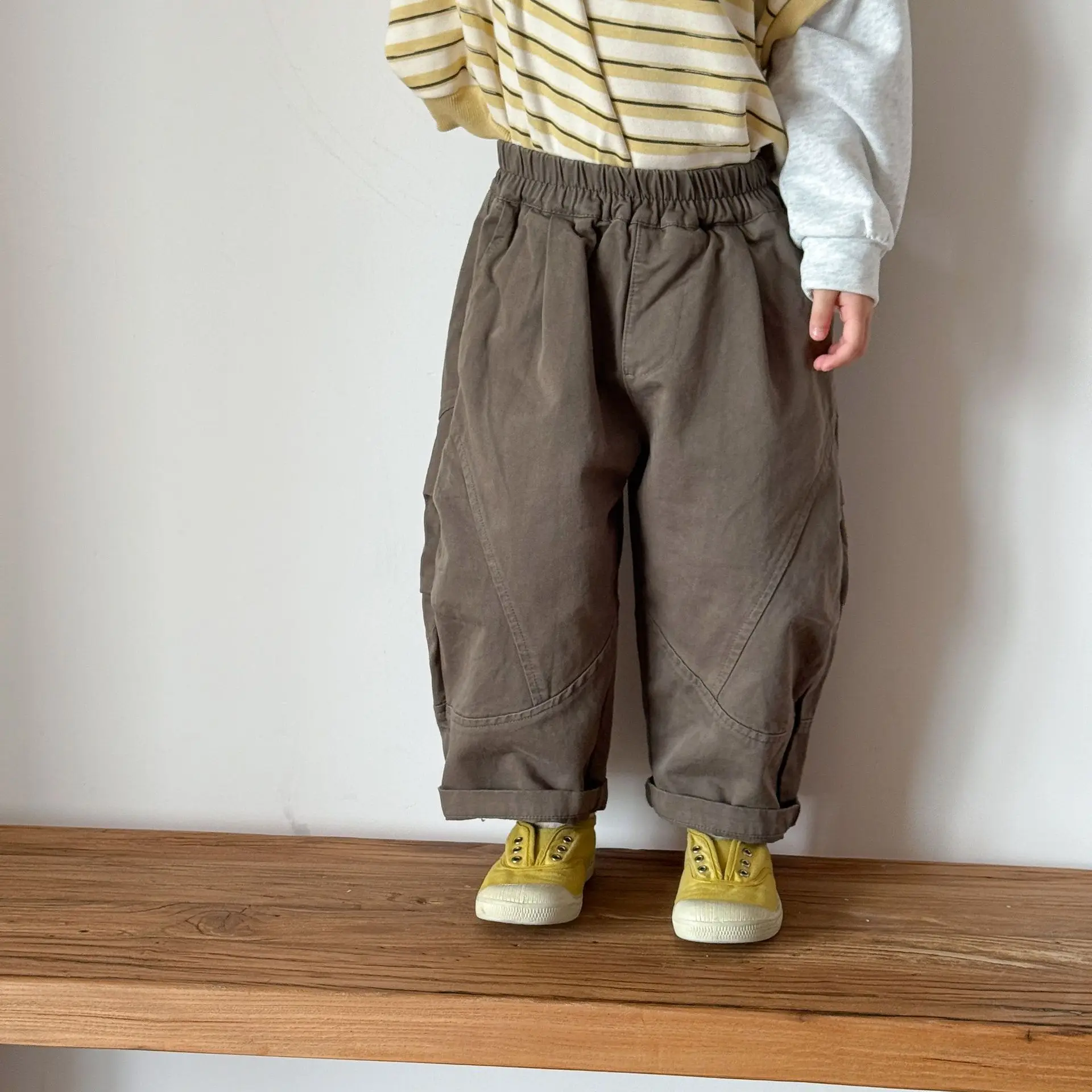 Children's Casual Pants Cotton Loose Fitting for Boys Girls Autumn Clothes 2026 New Children's Clothing Baby Pants 5731