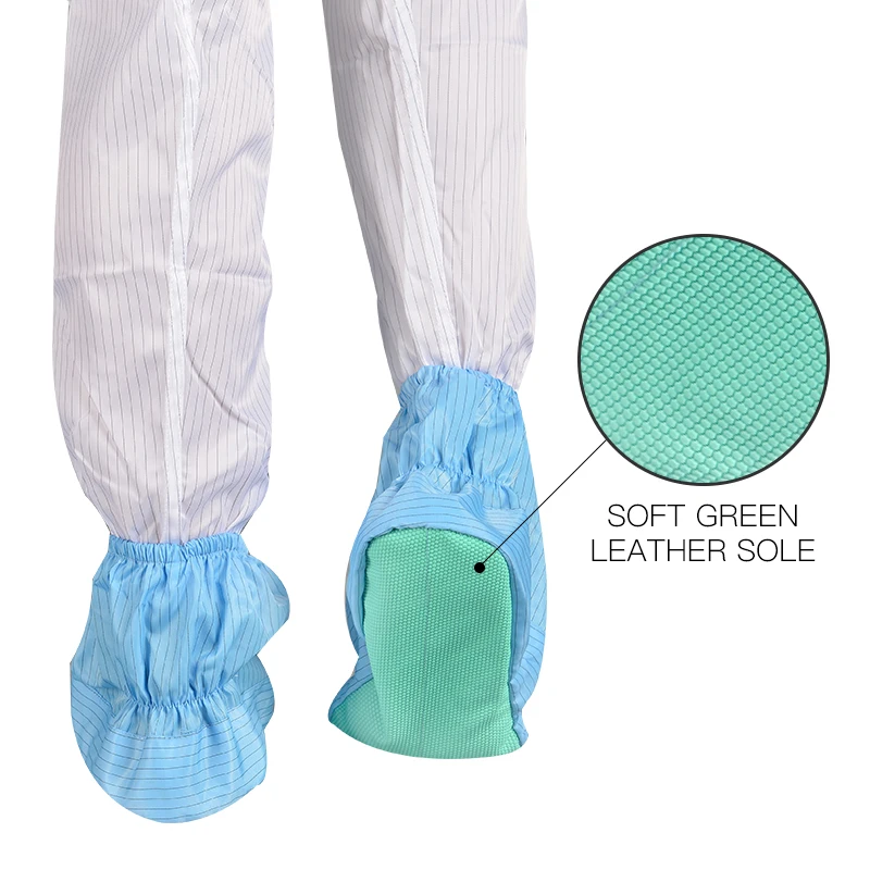 H-3501 ESD Anti-static Shoes Covers Wear-resistant Rubber Sole for Biotechnology Microelectronics Food Factory