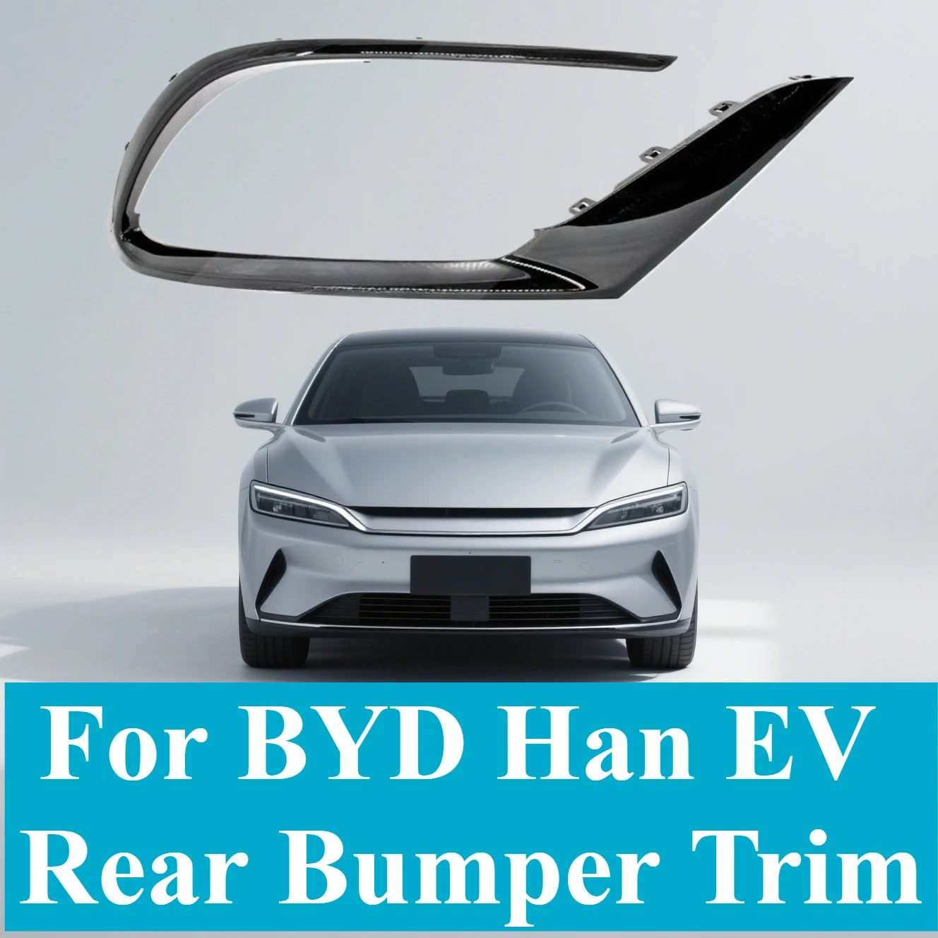 

For BYD Han EV Rear Bumper Trim Decorative Cover Car Exterior Modification Accessory Rear Bumper Garnish Replacement Parts Kit
