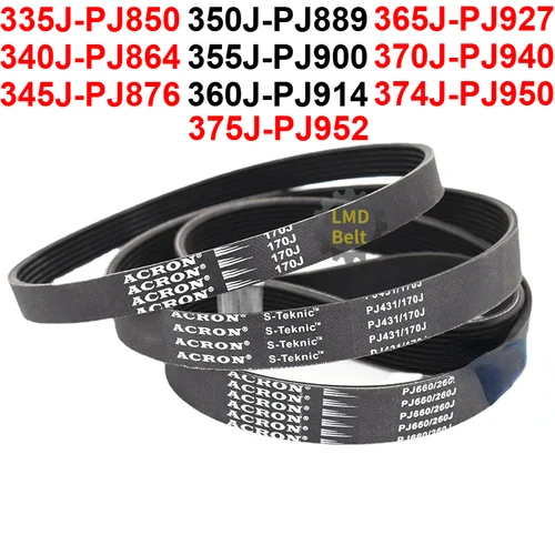 Imagen 2 del producto Correa transportadora de caucho 335J 340J 345J 350J 355J 360J 365J 370J 374J 375J, correa de transmisión para máquina de cinta de correr, 3/4/5/6/7/8/9/10 nervaduras