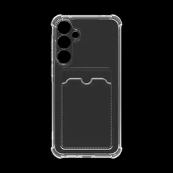 Luxury Soft Card Bag Phone Case For Samsung Galaxy S10 S20 S21 S22 S23 S24 FE Plus UItra Transparent Bumper Cover