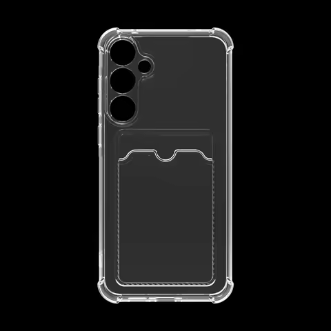 Luxury Soft Card Bag Phone Case For Samsung Galaxy S10 S20 S21 S22 S23 S24 FE Plus UItra Transparent Bumper Cover