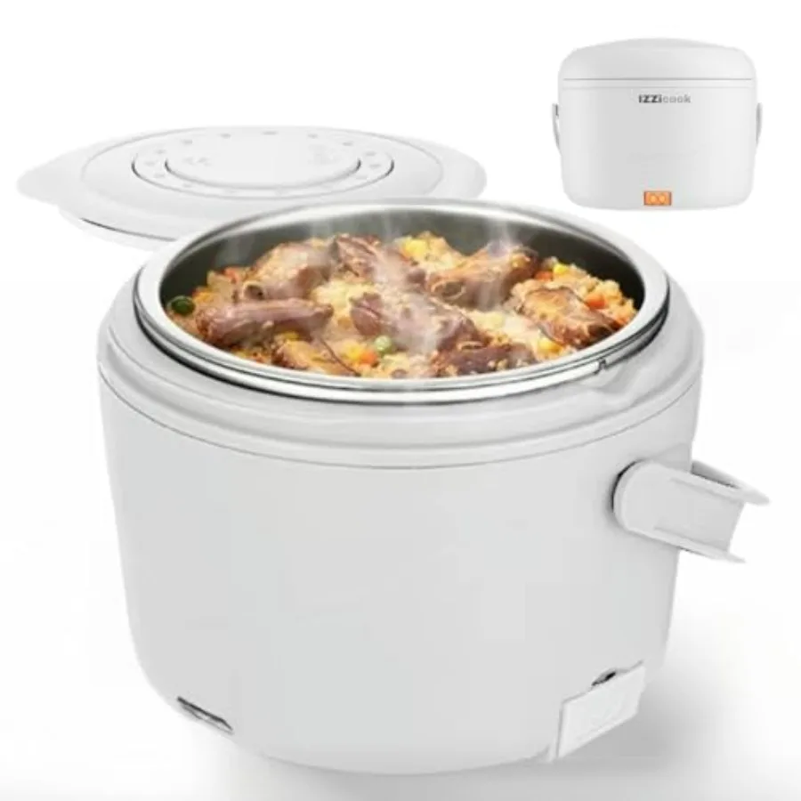 

Электрический ланч-бокс Cook для взрослых — портативный подогреватель еды и подогреватель еды объемом 1,2 л с герметичной крышкой — 80 Вт, идеально подходит для офиса,