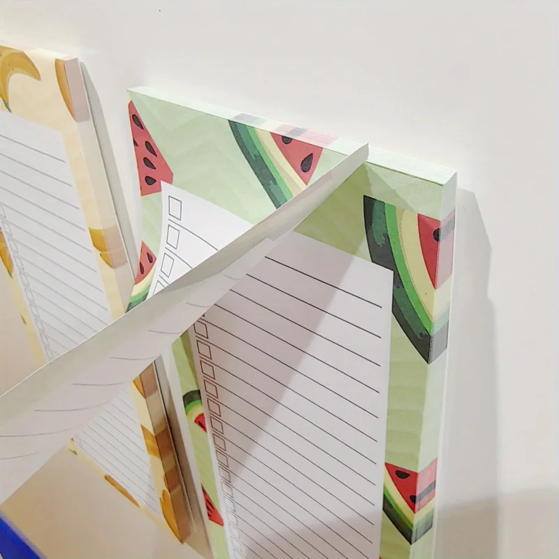 1pc Fruit Pattern Magnetic Refrigerator Note Pad，Portable Tearable Shopping List Notepad，Home Kitchen Office Memo Planner