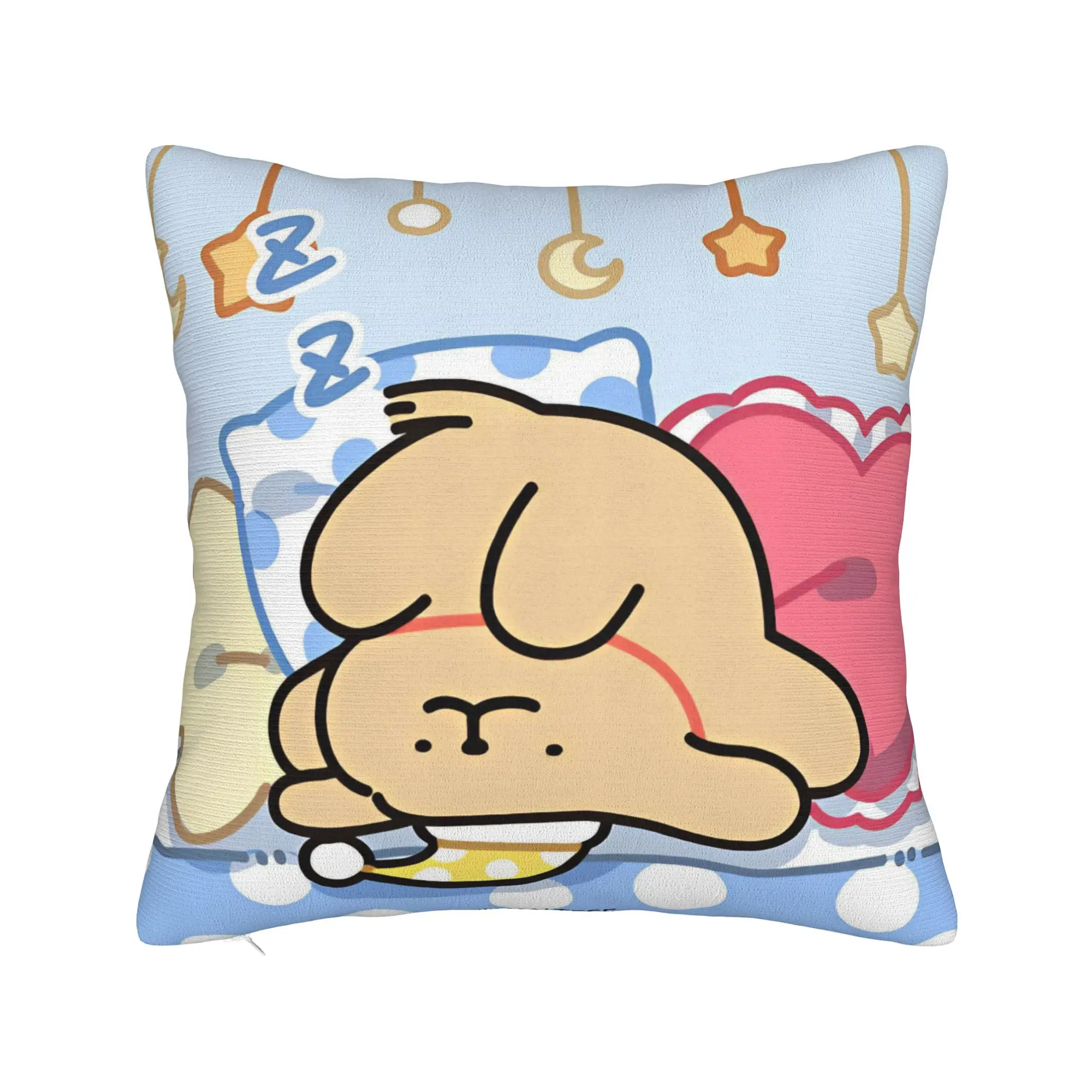 Cartoon Maltese Pillow Cover Line Dog Puppy Funny Pillow Case For Sofa Bedroom Home Decor Comfy Pillowcases Gift