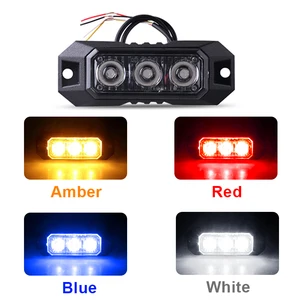 3LED Stroboscopic Warning Grid, flashing lights, emergency, universal, trailer, truck, police, stroboscope, car safety lamp, 12-24v, 1 piece 11 Main Sales Rescue - №4