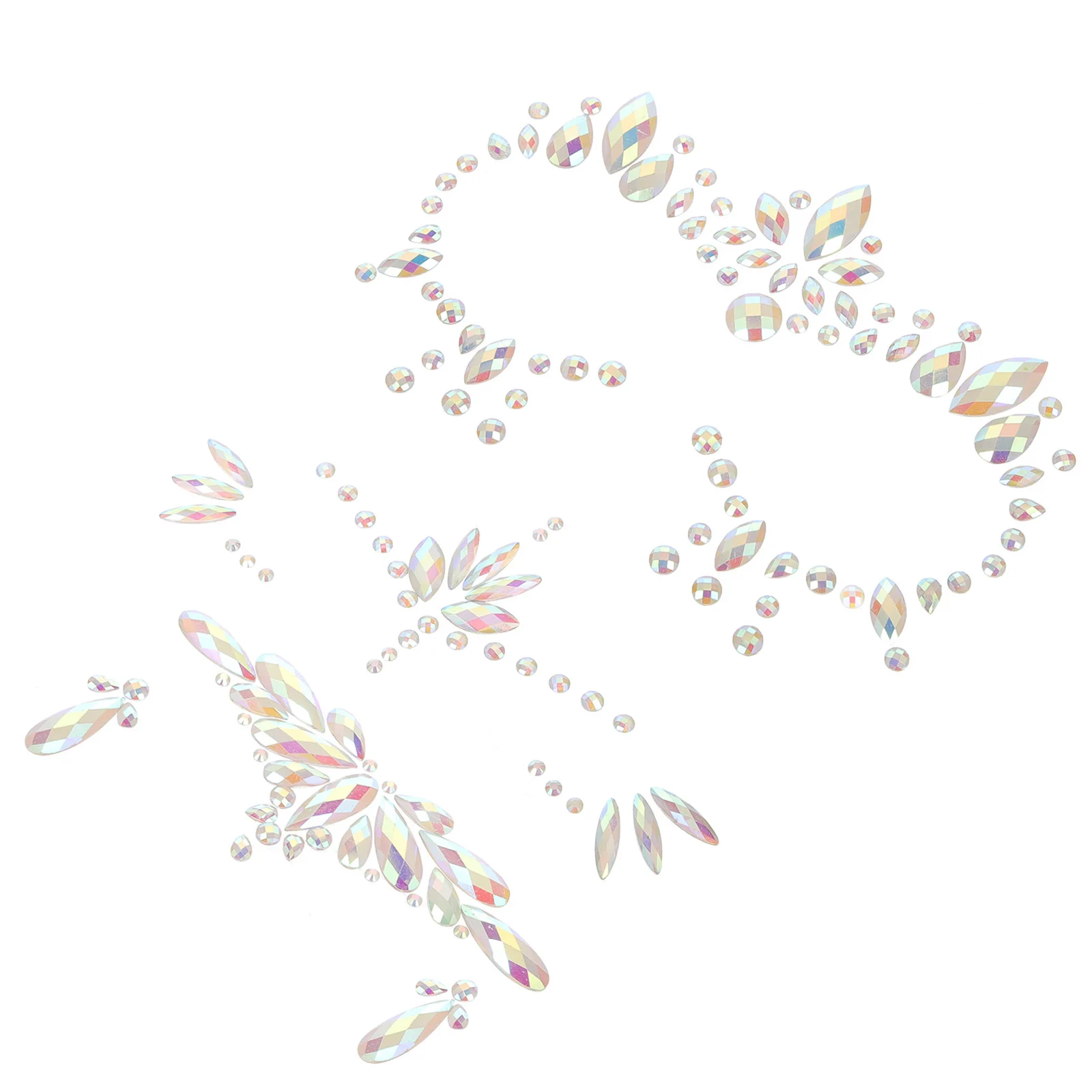 

3 Sheets Glow in The Dark Face Gems Stickers Luminous Rhinestone Halloween Face Decals Glow in The Dark Tattoos