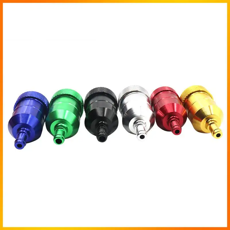 Fuel Filter 8mm CNC Alloy Gas Fuel Filter Cleaner, Suitable for Motorcycle Four Pit Dirt, Bicycle ATV Scooter