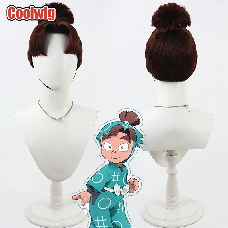 

Coolwig Synthetic Hair Minamoto Kingo Cosplay Wigs Nintama Rantaro Minamoto Kingo Short Straight Wine Red Wig Heat Resistant
