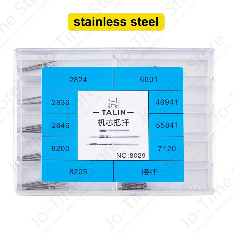 핸드 세팅 손목 시계 무브먼트 용 스테인레스 스틸 와인딩 스템 2824 6601 2836 2846 8200 8205 7120 55841 4694