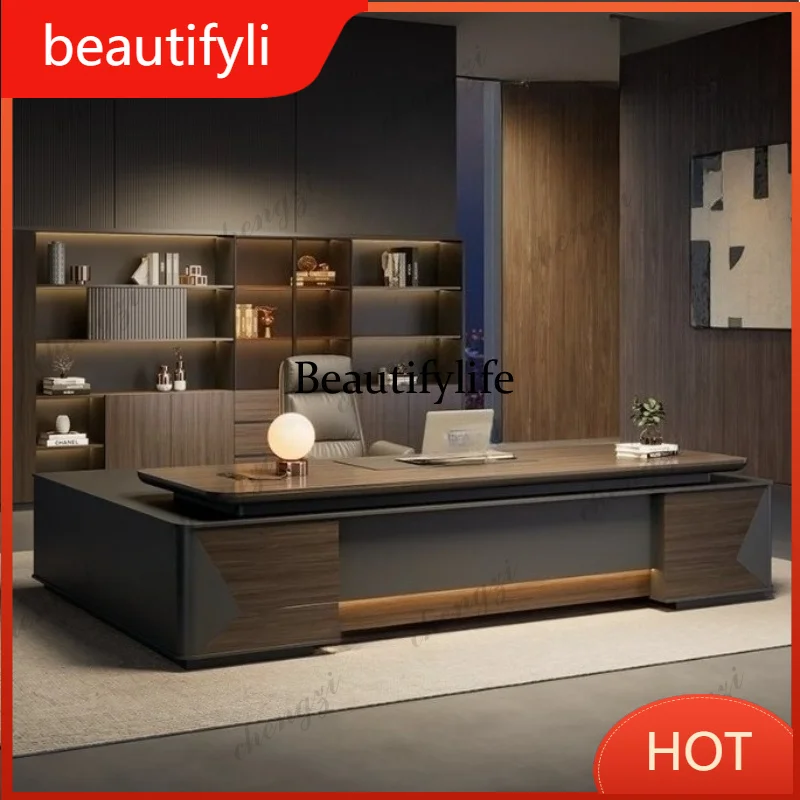 

A139 Luxury decoration WorkDesk With Drawers ComputerDesk Modern L Shape Computer Desk With Storage Executive Desk Office Furnit
