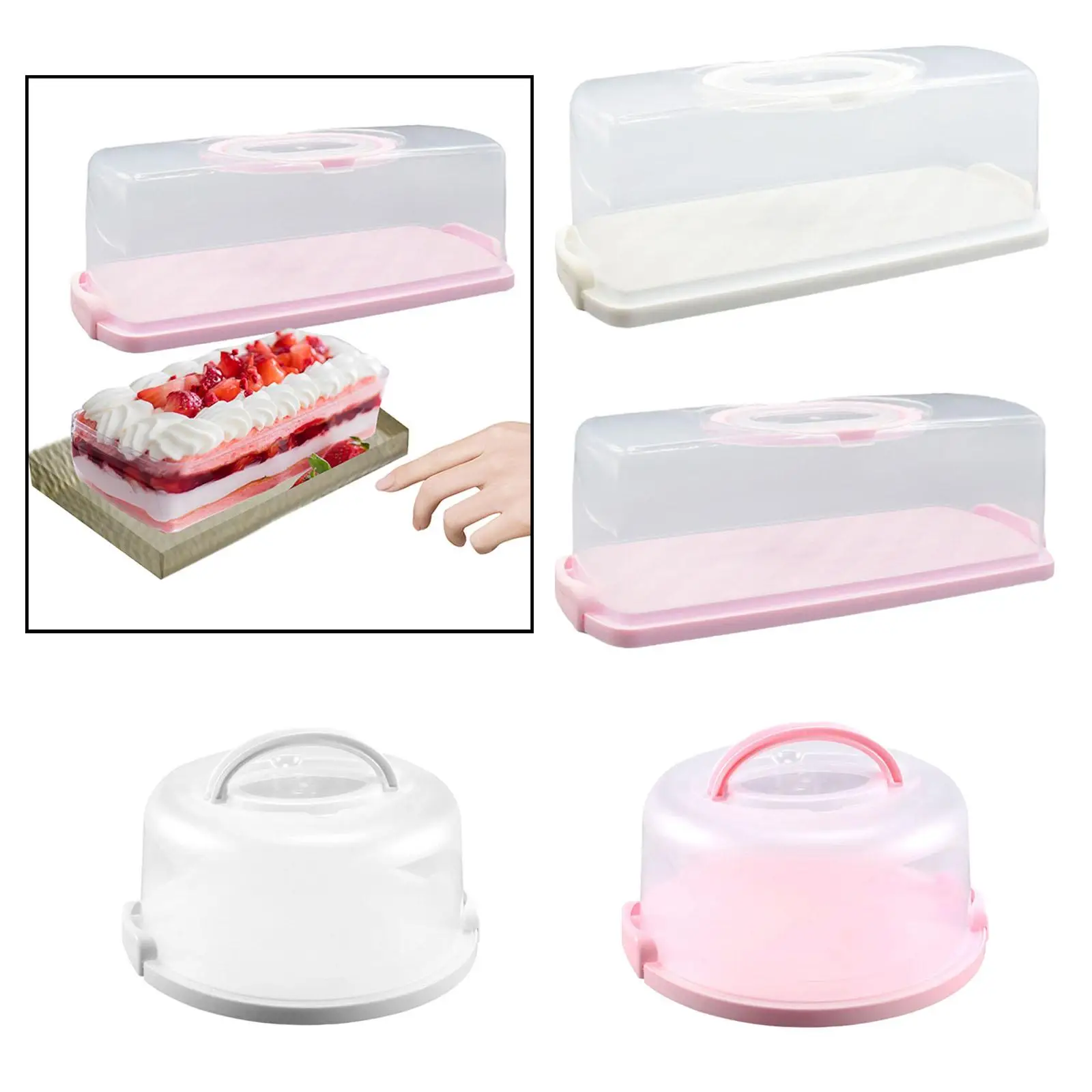 Cake Holder Cake Container Desserts Muffin Tart Cookie Dessert Keeper, Pie Cake Carrier with Lid for Camping Fruits Kitchen