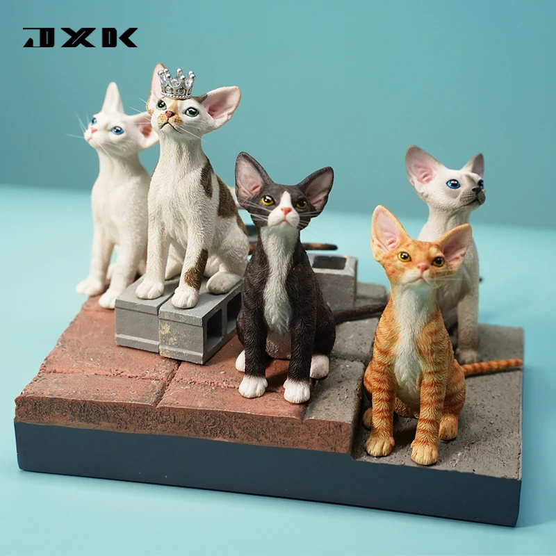 

JXK 1:6 Scale JXK123 Devon Rex Princess Cat Model Cute Cure Silly Cute Pet Cat Creative Scene Decoration Car Ornaments