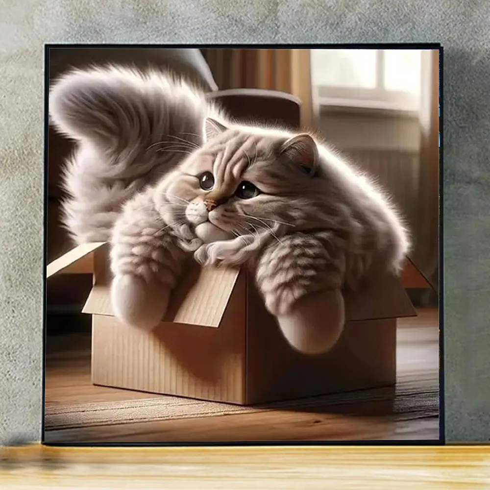 Cat Diamond Painting Set 5D DIY Diamond Mosaic Animal New Arrivals Children's Room Decoration