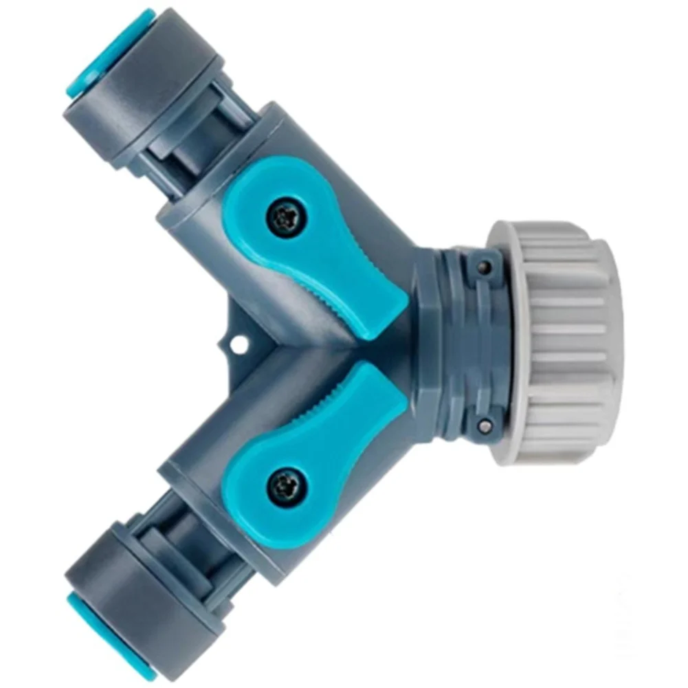 2 Count Hose Splitter for Connecting Two Hoses Simultaneously Featuring Dedicated Flow Control Valves per Line