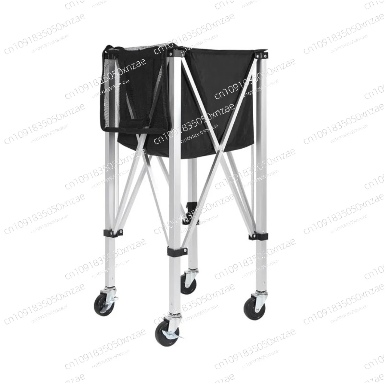 

Portable Folding Aluminum Alloy Volleyball Football Basketball Mobile Cart, Ball Basket