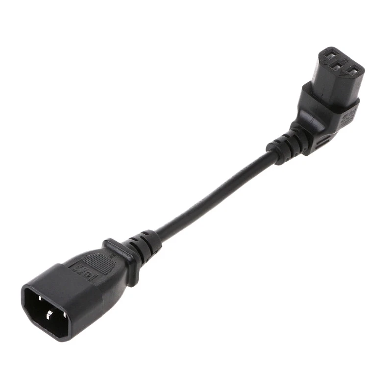 Power Extension Cord, C14 to C13 Upper Elbow Pin Type Male to Female Power Cord for Rice Cooker, Electric Kettle