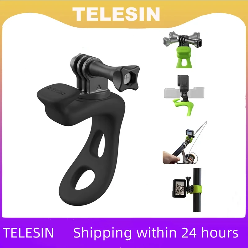 TELESIN Action กล้อง Mount silica ปรับ Mini วงเล็บยืดหยุ่นสําหรับ Gopro Insta360 DJI Action กล้องอุปกรณ์เสริม