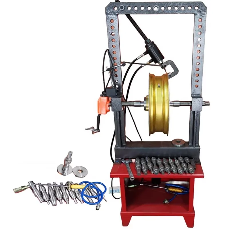 

Motorcycle wheel shaping machine, aluminum alloy steel ring deformation correction repair with lathe