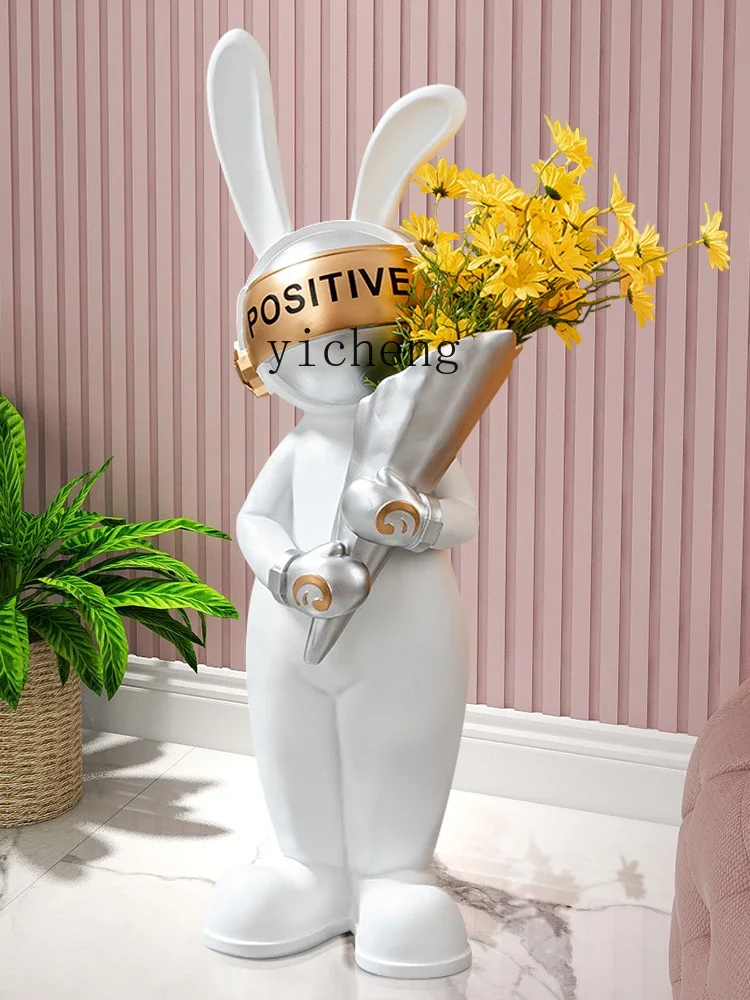 BJ  Living Room Welcome Vase Decoration Doll Large Floor Dried Flower Inserting Hallway Home Lobby