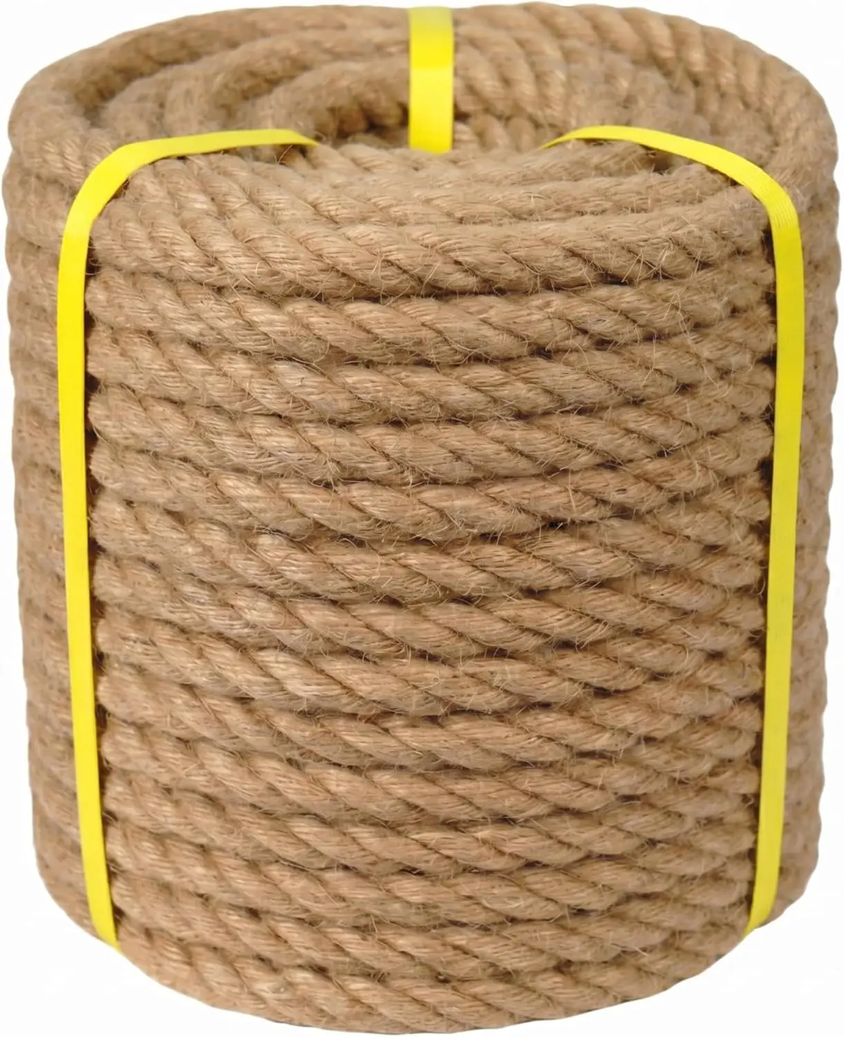 

3/4" x 100ft Natural Jute Rope - Strong & Soft for Crafts, Hammock, Railing