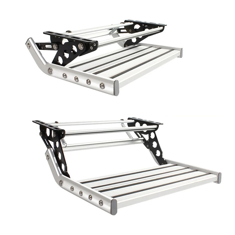 RV Trailer Folding Step For Camper High Quality Aluminum Alloy Double Layer /Single Layer With Lights Caravan Accessories