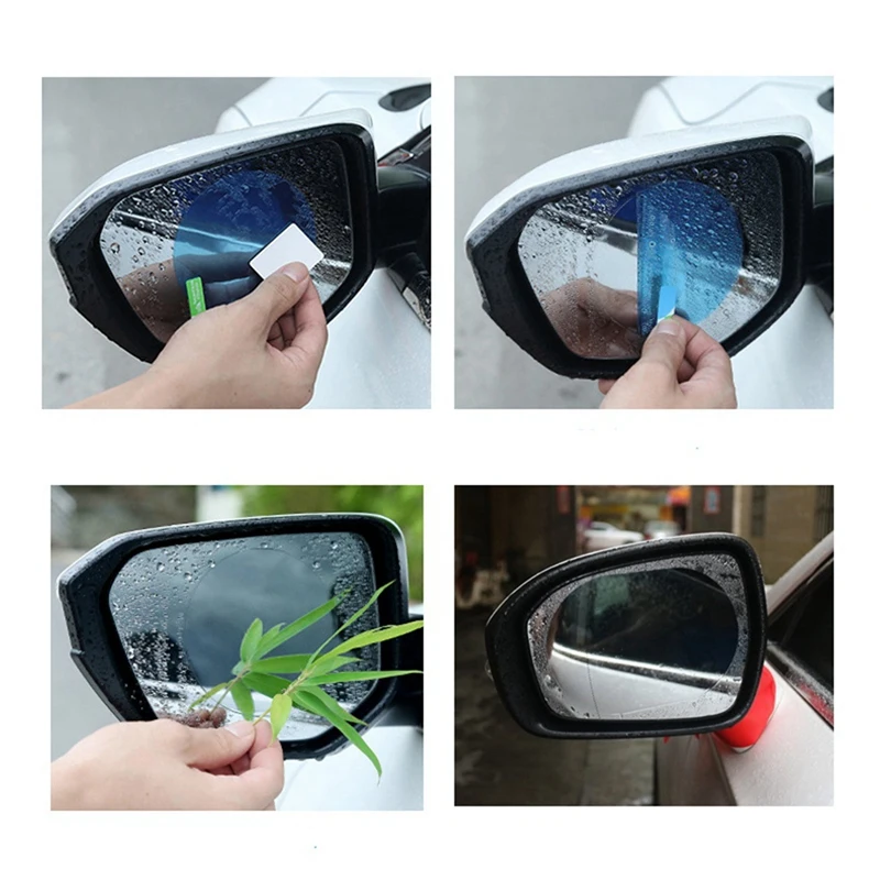 50Pcs Clip Fender Mudguard For Nissan Teana Tiida With 4Pcs Car Rearview Mirror Film (2 Round And 2 Rectangles)