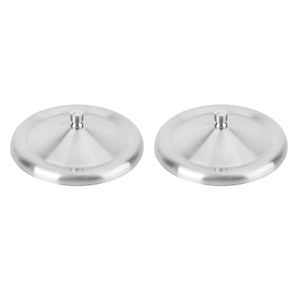

2 Pcs Stainless Steel Lid Espresso Glasses Heat Resistant Cup Covers Practical Mug Preservation Round Travel Lids