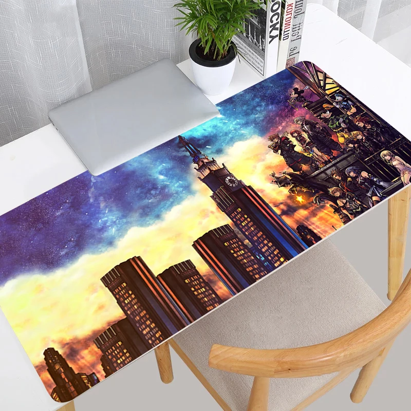 Mouse Pad XXL Anime Colorful Sky Desk Mat Laptop K-kingdom H-hearts Keyboard Pad PC Gaming Accessories Table Play Mat Mousepad