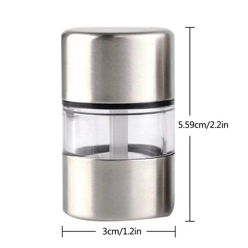 

HMA88-1PC Stainless Steel Manual Salt Pepper Grinder Adjustable Mill For Herb Pepper Spice Rose Salt Kitchen Gadgets