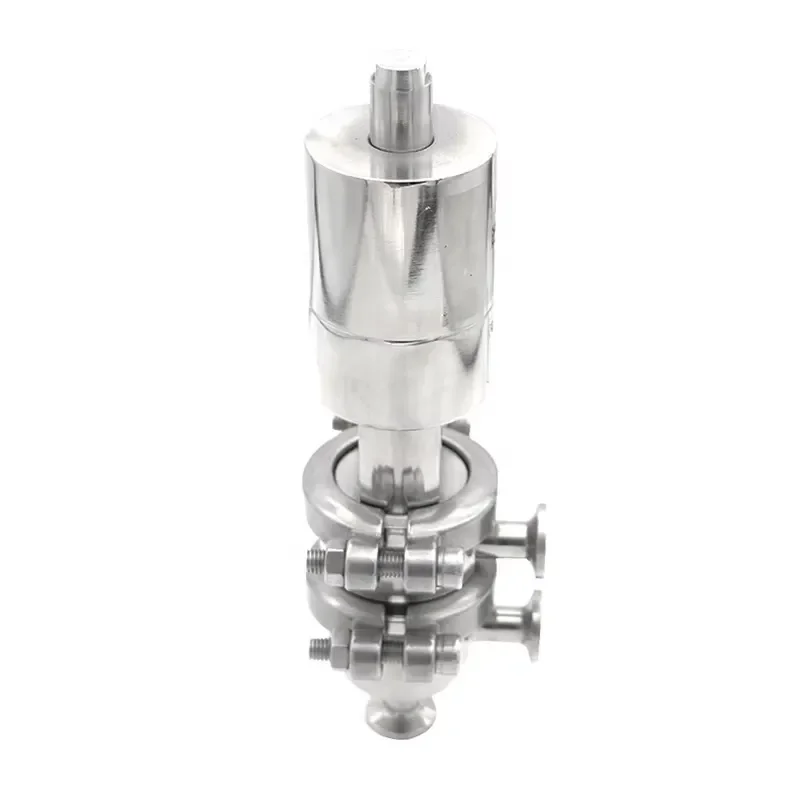 Mini Stainless Steel Pneumatic Directional Control Valve Micro Sanitary Diversion Valve for Fluid System Automation Parts