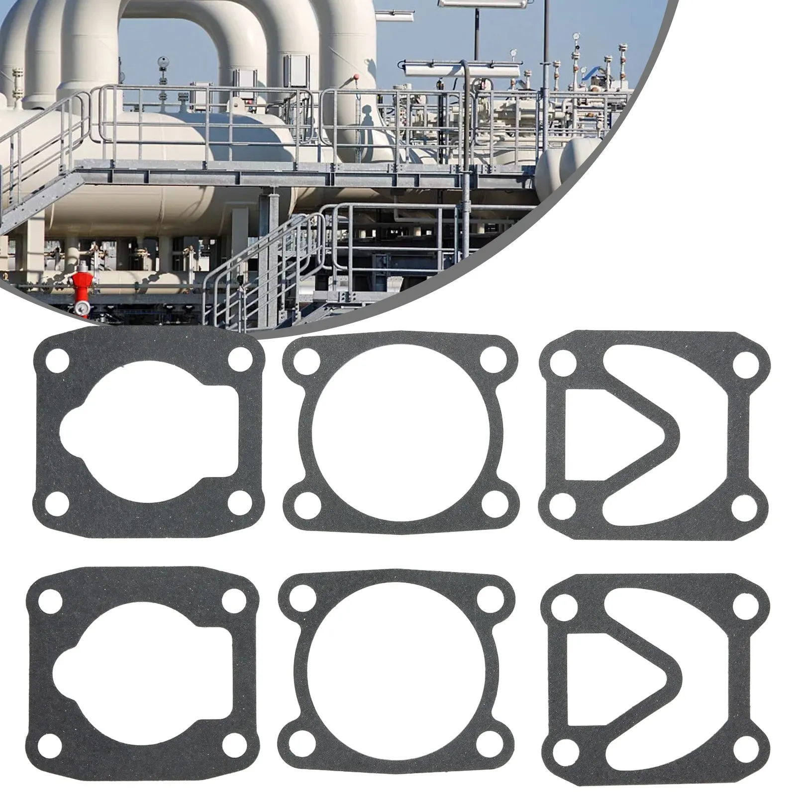 Air Compressor Cylinder Head Base Valve Plate Gaskets Washers 3 In 1 Base Gasket Replacement Set For Oil Air Pump Parts