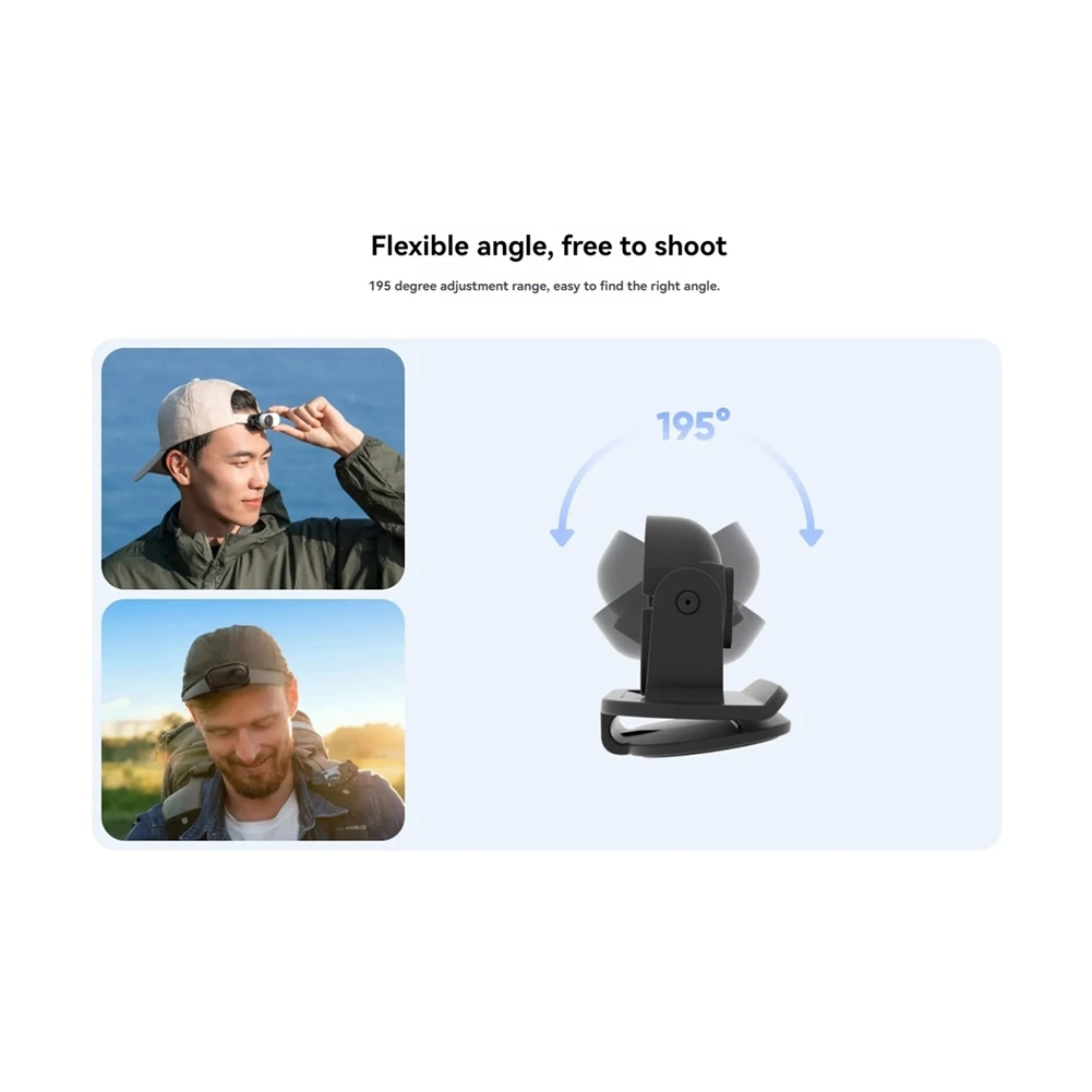 ABDE-For Insta360 GO 3S / GO 3 Clip Mount Hat Clip Quick Release Clamp Magnetic Frame Fixed Holder Thumb Camera Accessory