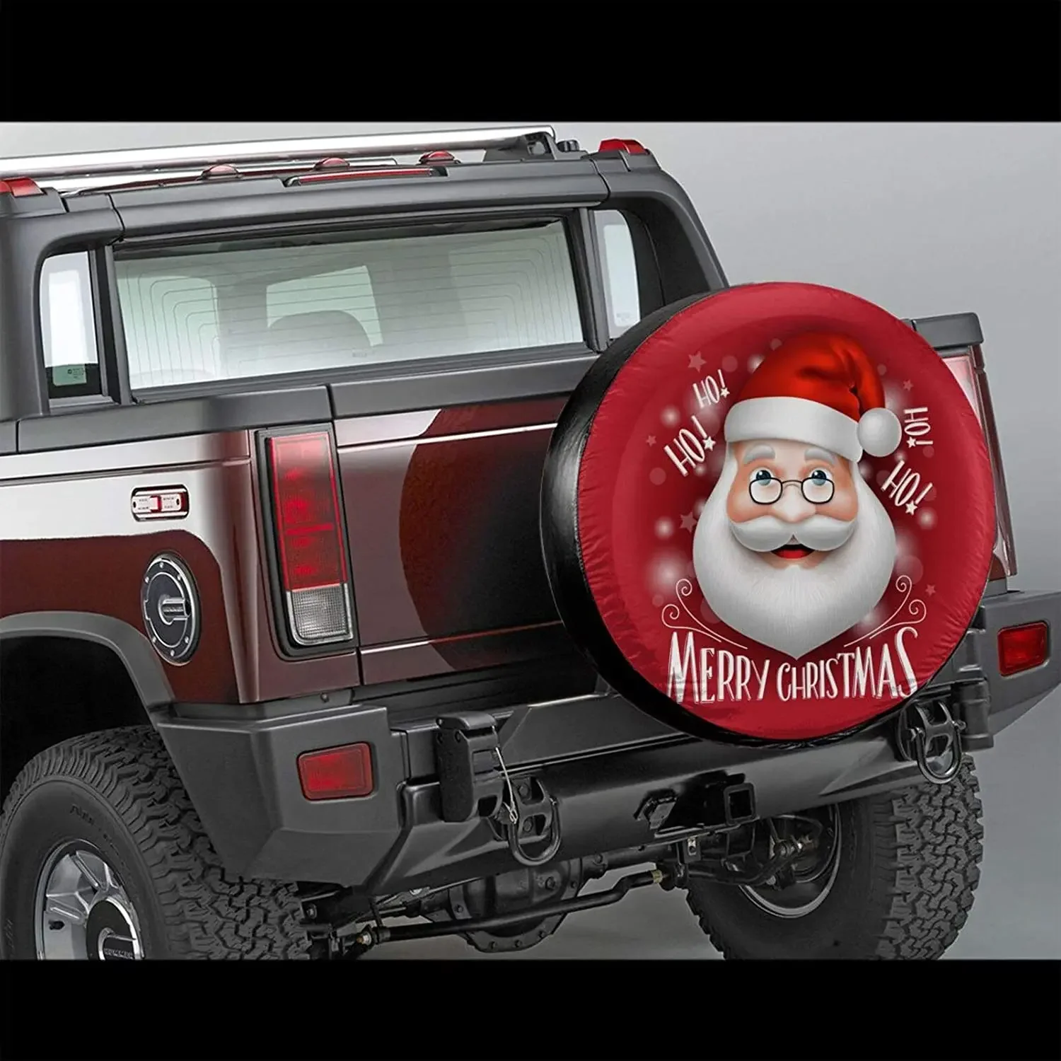 Foruidea Santa Claus Christmas Spare Tire Cover Waterproof Dust-Proof Wheel Tire Cover Fit for ,Trailer, RV, SUV and Many Ve