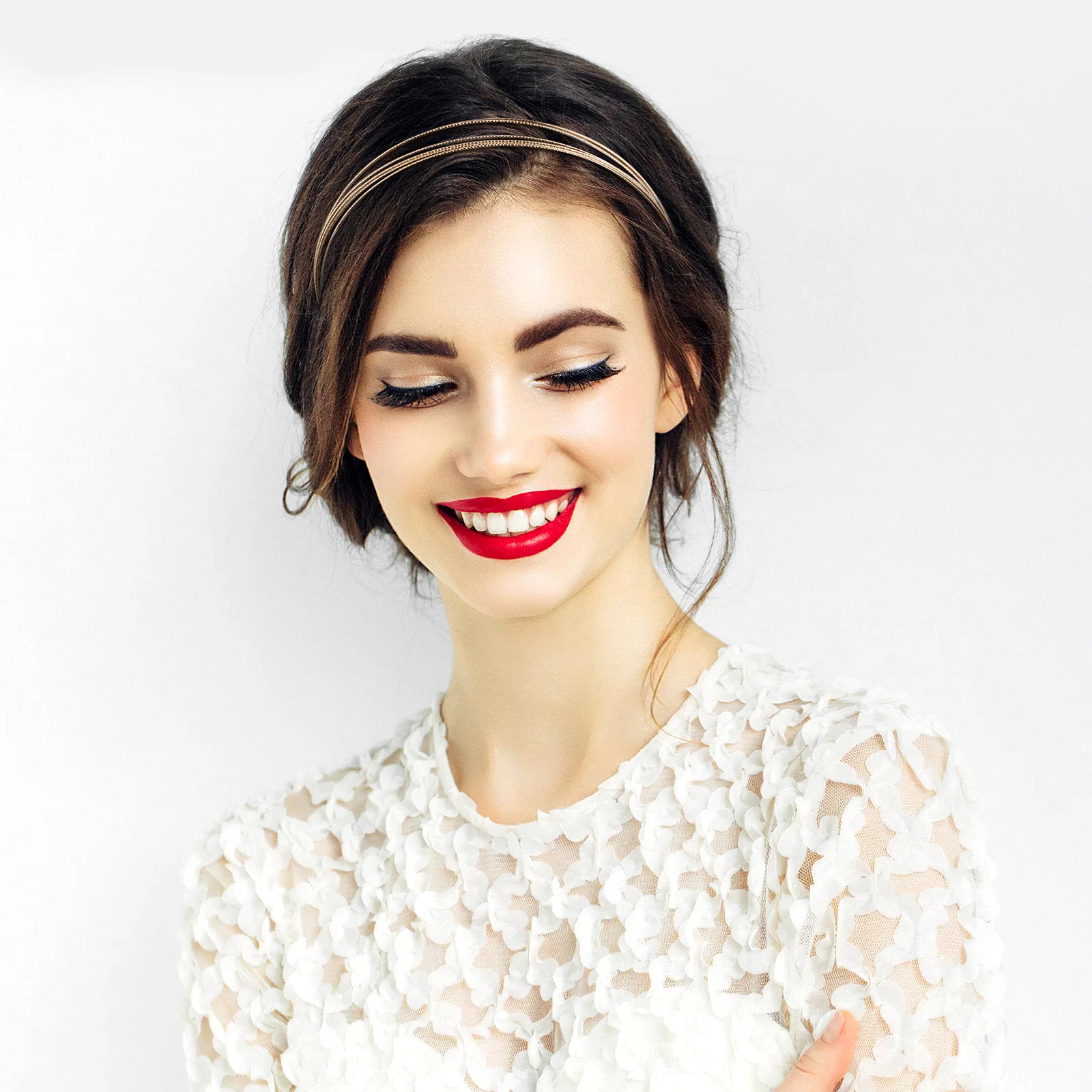 

1pc Multi-Layer Metal Hair Hoop Simple Elegant Headband For Wedding Party Festival Women Hair Accessory Fine Hairband Girl Decor