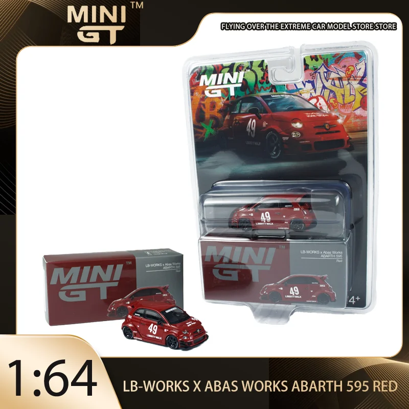 

MINIGT 1:64 LB-WORKS Abas Works ABARTH 595 Blister Packaging Alloy Premium Diecast Car Model Collectible Display Piece